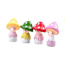 Miniature Mushromm Resin Ornaments, Micro Landscape Home Dollhouse Accessories