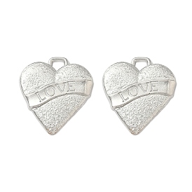 Подвески из сплава на тему дня святого валентина, сердце со словом любовь прелести, без кадмия и без свинца