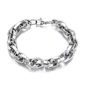 201 Stainless Steel Rope Chain Bracelet for Men Women