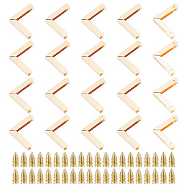 20наборы из цинкового сплава, декоративная фурнитура для кошелька с пряжкой, защита углов сумки, с железными винтами, l-образный