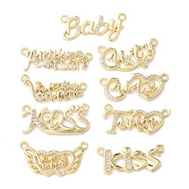 Латунные микропрозрачные кубические циркониевые соединения, подвески-соединители слов