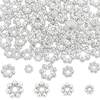 80 шт. 4 стили 304 проставки из нержавеющей стали, цветок, гранулированные бусины