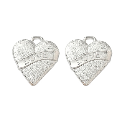 Подвески из сплава на тему дня святого валентина, сердце со словом любовь прелести, без кадмия и без свинца