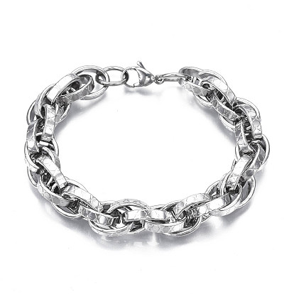 201 Stainless Steel Rope Chain Bracelet for Men Women