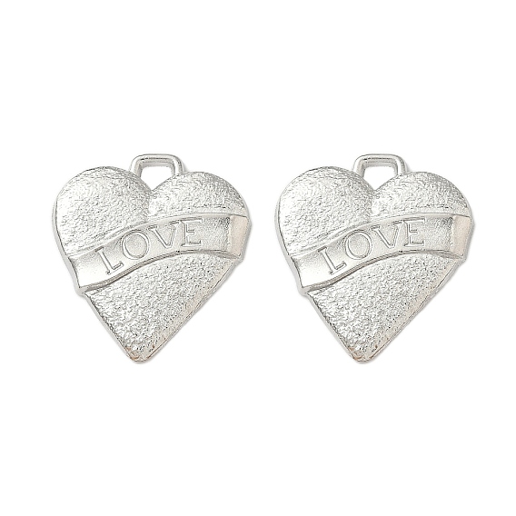 Подвески из сплава на тему дня святого валентина, сердце со словом любовь прелести, без кадмия и без свинца