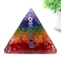 Генераторы энергии смолы оргонитовой пирамиды, Рейки чакра натуральный смешанный драгоценный камень внутри для украшения домашнего офиса стола