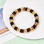 Браслеты из натурального янтаря с эластичными бусинами для мужчин и женщин, диск