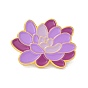 Flower Enamel Pin, Lovely Alloy Enamel Brooch for Backpacks Clothes, Golden