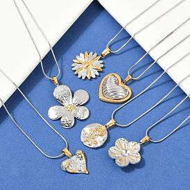 304 двухцветные подвески из нержавеющей стали для женщин, золотые и нержавеющая сталь цвет