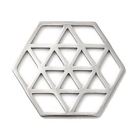 201 Stainless Steel Pendants, Hexagon