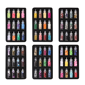 Laser Shining Nail Art Glitter, Manicure Sequins, DIY Sparkly Paillette Tips Nail, Mixed Shapes