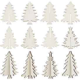 4 стили рождественской тематики необработанные деревянные массивные декоративные элементы, товары для украшения дома, papayawhip