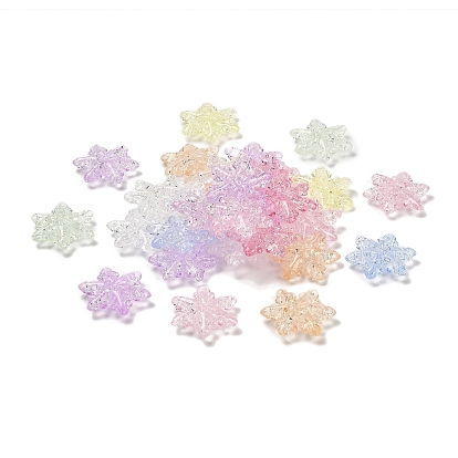 Прозрачные акриловые бусины, снежинка