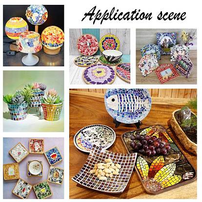 Cabujones de cristal brillante, Azulejos de mosaico, para decoración del hogar o manualidades de bricolaje, formas mixtas
