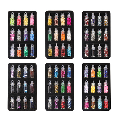 Laser Shining Nail Art Glitter, Manicure Sequins, DIY Sparkly Paillette Tips Nail, Mixed Shapes
