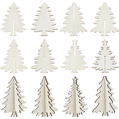 4 стили рождественской тематики необработанные деревянные массивные декоративные элементы, товары для украшения дома, papayawhip