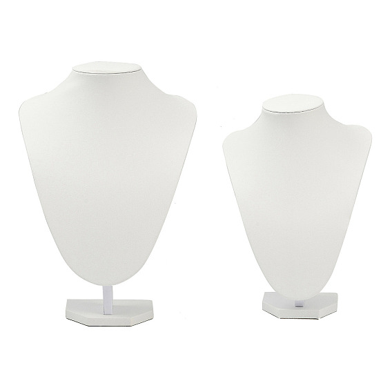 Подставки для ожерелий в форме бюста из мдф, покрытые искусственной кожей