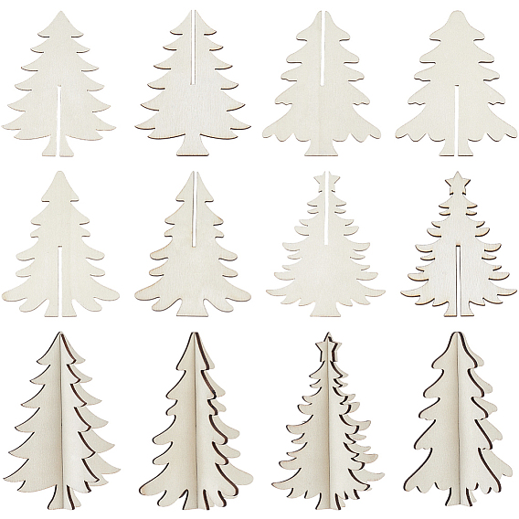 4 стили рождественской тематики необработанные деревянные массивные декоративные элементы, товары для украшения дома, papayawhip