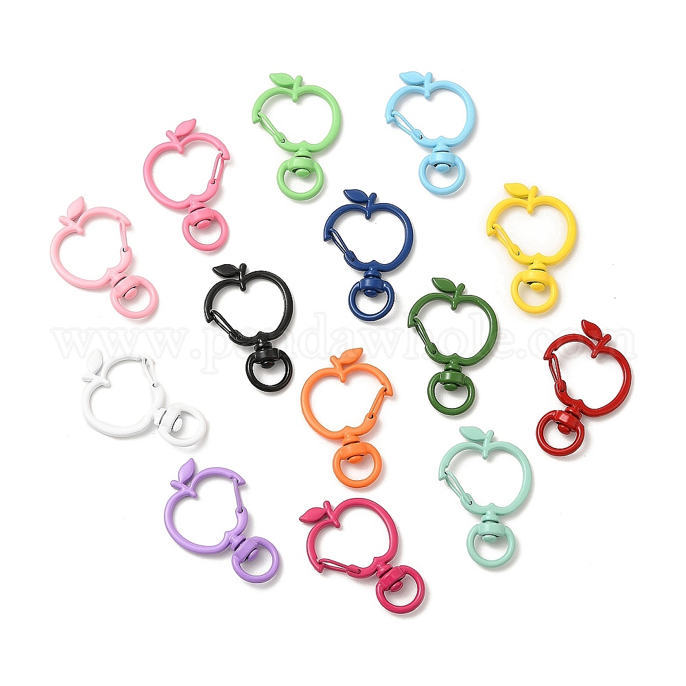 Wholesale Spray Painted Alloy Keychain Lobster Clasps 