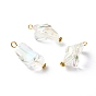 Transparent Acrylic Beads Pendant, with Iron Finding, Nuggets