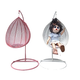 Balançoires miniatures en fer, paniers suspendus, chaises à bascule, accessoires de maison de poupée micro paysage, faire semblant de décorations d'accessoires
