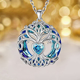 Сплав ожерелья шкентеля, Кабель цепи, со стеклянными подвесками, плоско-круглые