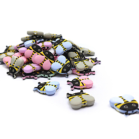 Perles focales en silicone de qualité alimentaire, perles de dentition en silicone, abeille