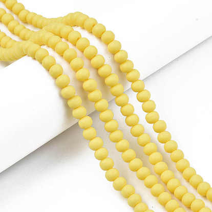 Brin de perles pate polymère faits à la main , pour les fournitures de bricolage bijoux artisanat, ronde