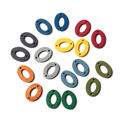 Painted Natural Poplar Wood Links, Oval