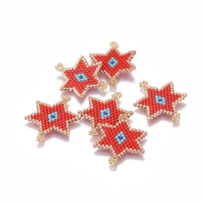 Японский бисер miyuki & toho ручной работы ссылки, Ткацкий станок, для евреев, звезда Давида