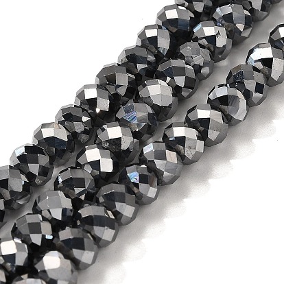 Терагерц каменные бусы пряди, граненые, рондель