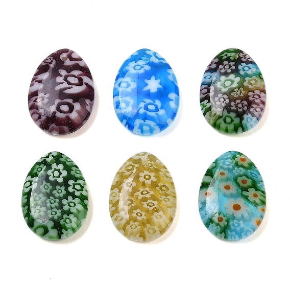 Стеклянные подвески миллефиори, слеза