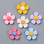 Resin Cabochons, Opaque, Flower