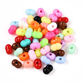 Opaque Acrylic Beads, Peanut