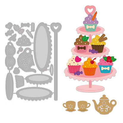 Трафареты для резки углеродистой стали на тему вечеринки, для diy scrapbooking, Фотоальбом, декоративная бумага для тиснения, цвет нержавеющей стали, образец торта