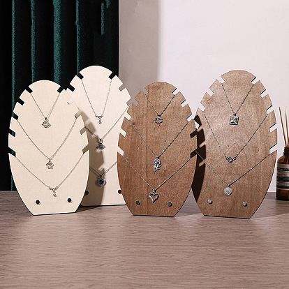 Подставки для демонстрации ювелирных изделий в виде кулонов из МДФ и железа в форме листьев., ожерелья держатель для органайзера ювелирных изделий, платина