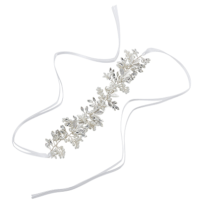 Свадебный пояс из полиэстера и латунных страз для украшения банкетного платья