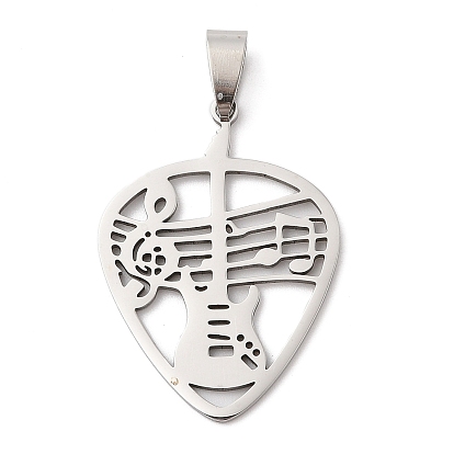 201 подвески из нержавеющей стали, гитарный шарм, лазерная резка