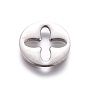 304 Stainless Steel Filigree Joiners Links, Flat Round