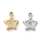 304 подвески из нержавеющей стали, со стразами, ионное покрытие (ip), звезда