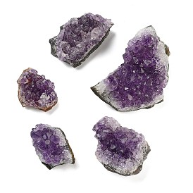 Nuggets Natural Amethyst Geode Crystal Cluster, for Feng Shui Home Ornaments