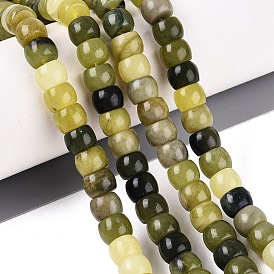 Natural Jade Beads Strands, Barrel