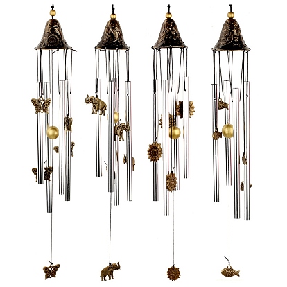 Alloy Wind Chime, with Metal Tube, for Outdoor Garden Home Hanging Decoration