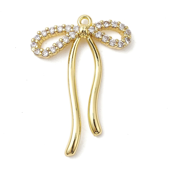 Покрытие стойки латунь микропаве прозрачные подвески из кубического циркония, долговечный, без свинца и без кадмия, бантом