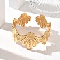 Ocean 304 Stainless Steel Cuff Bangles, Shell Shape