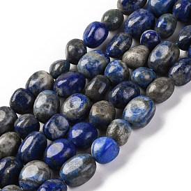 Natural Lapis Lazuli Beads Strands, Nuggets, Tumbled Stone