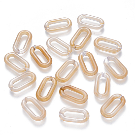 Акриловые связей кольца, разъемы для быстрой связи, для изготовления ювелирных кабельных цепей, Стиль имитация драгоценных камней, овальные