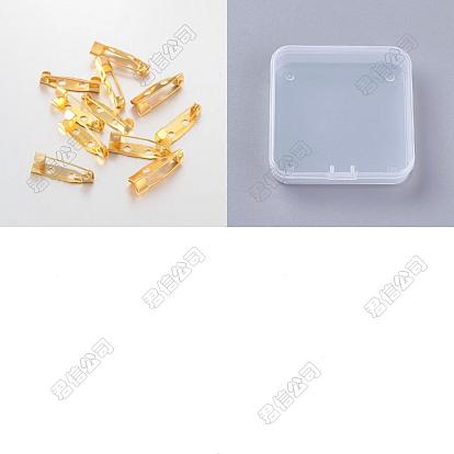 120Pcs Iron Brooch Findings, Back Bar Pins