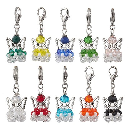 Стеклянные подвески в виде ангела, Сплав с застежками когтя омара