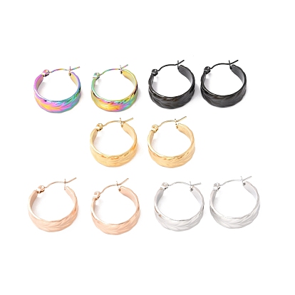 304 толстые серьги-кольца из нержавеющей стали для женщин